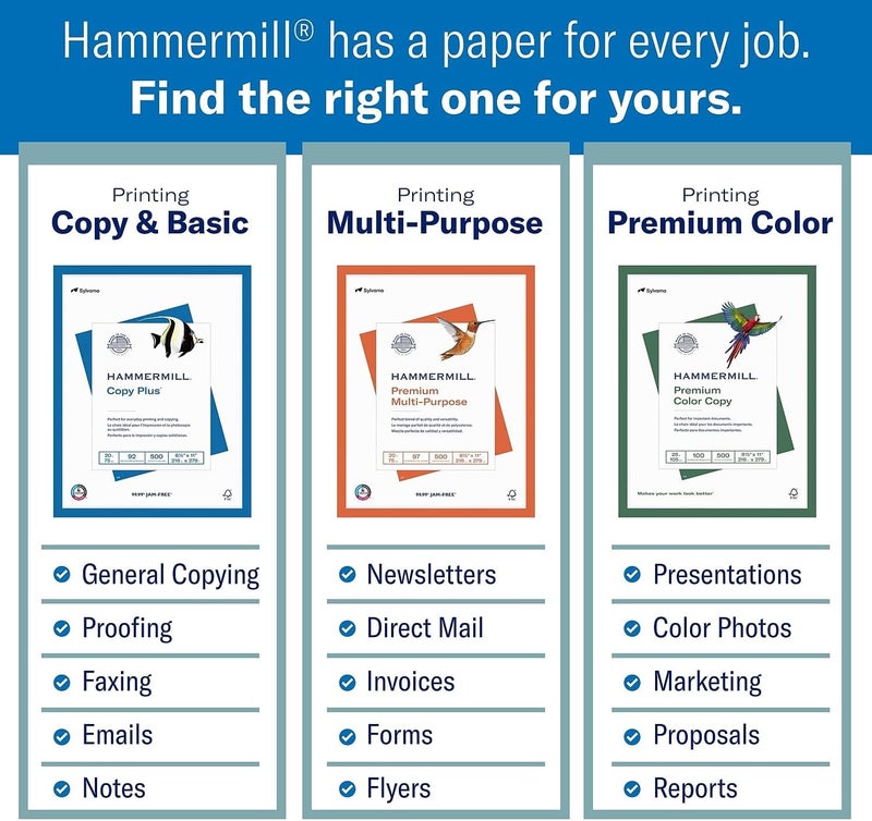 Hammermill ورق كاردستوك، نسخ ملون ممتاز، 80 رطل، 8.5 × 11 - عبوة واحدة (250 ورقة) - 100 سطوع، مصنوع في الولايات المتحدة الأمريكية - Image 3